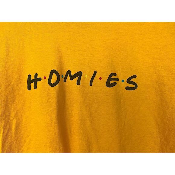 Byproduct "Homies" Friend's Theme Crop Top | Colors: Yellow and Black | Size: S - Picture 3 of 4